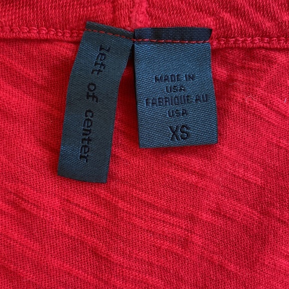 Left of Center Anthropologie cami/tunic T. High-Low Red. Generous XS - Picture 5 of 9